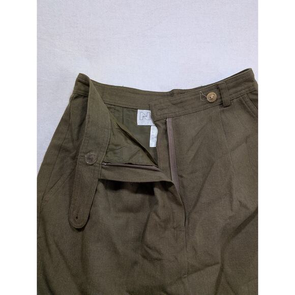 Vintage nygard collection army green pencil skirt size S rayon poly blend - Picture 4 of 5